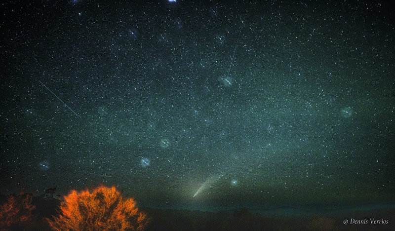 Comet ATLAS over Cann River, East Gippsland, darker edit. Photograph by Dennis Verrios.